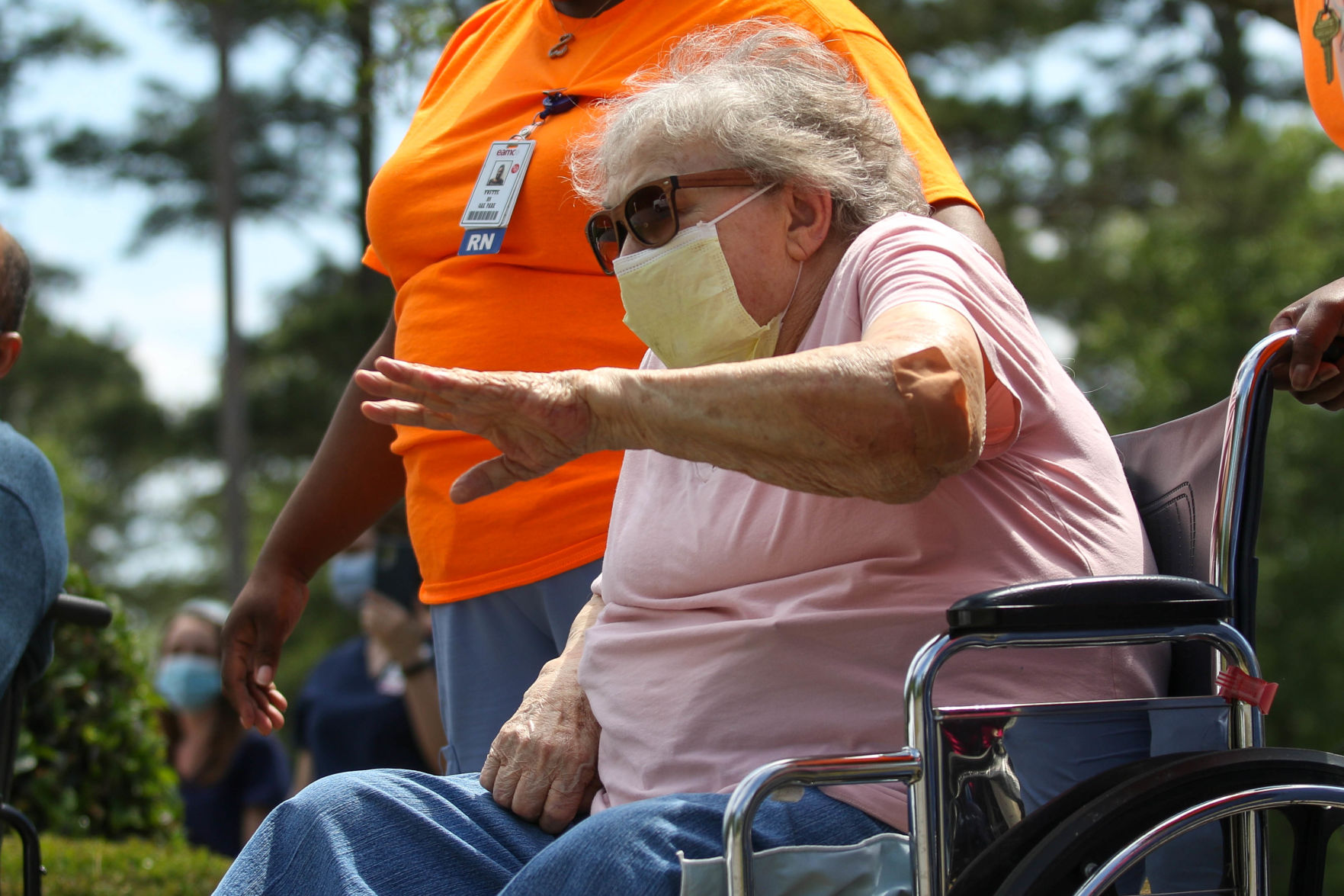 Car parade for Oak Park Nursing Home and Independent Living Community residents